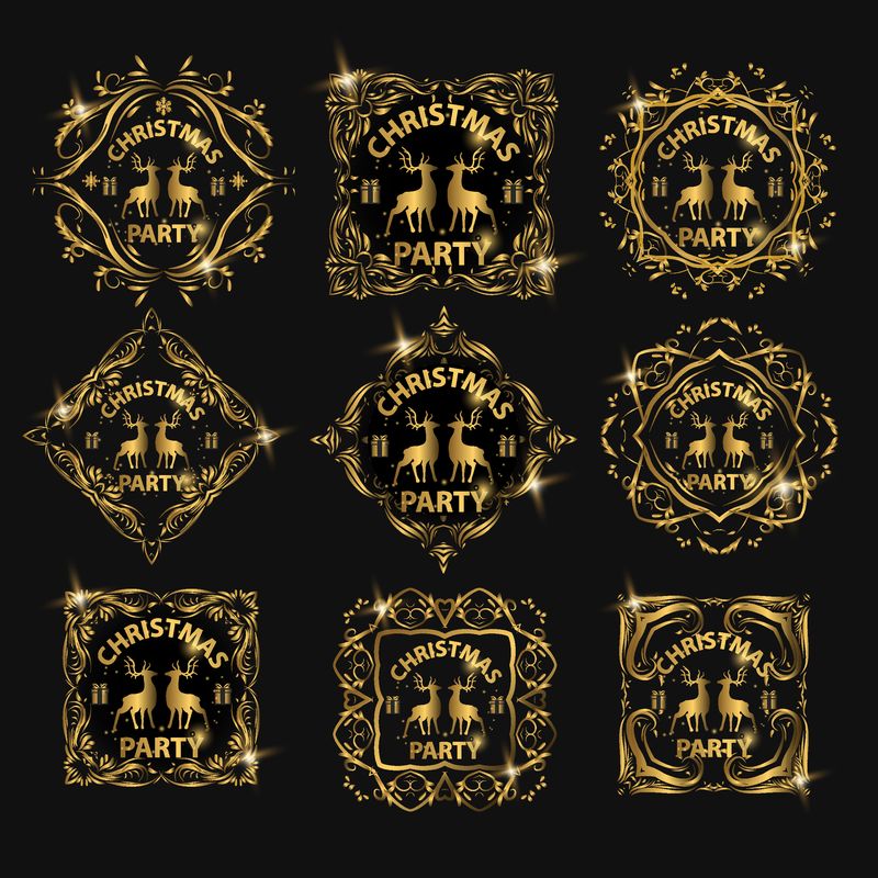 矢量圣诞节装饰元素