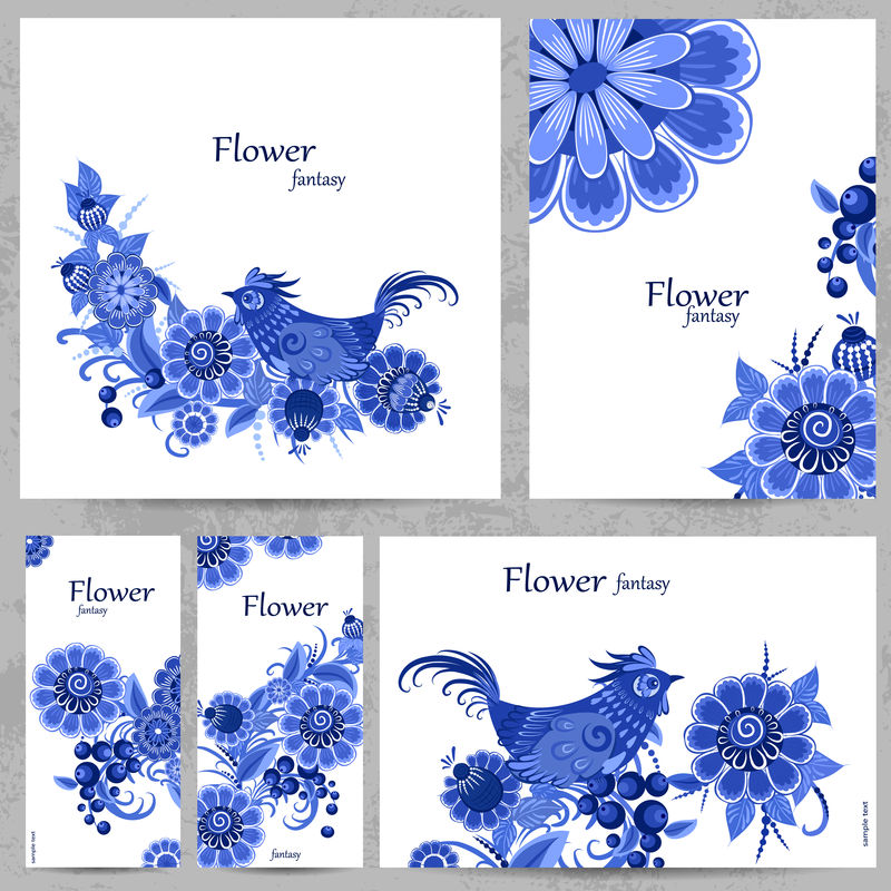 为您的设计收集花卉贺卡