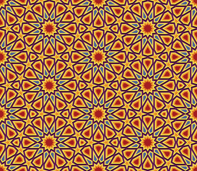 抽象几何色彩无缝背景壁纸设计