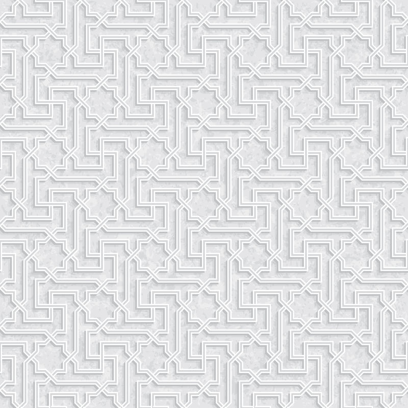 几何图案-灰色背景-浅灰色和白色墙纸-矢量图