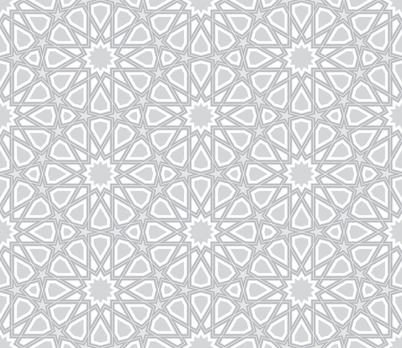 式星形图案-浅灰色背景-矢量图
