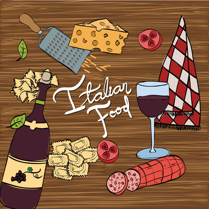 意大利菜菜单葡萄酒