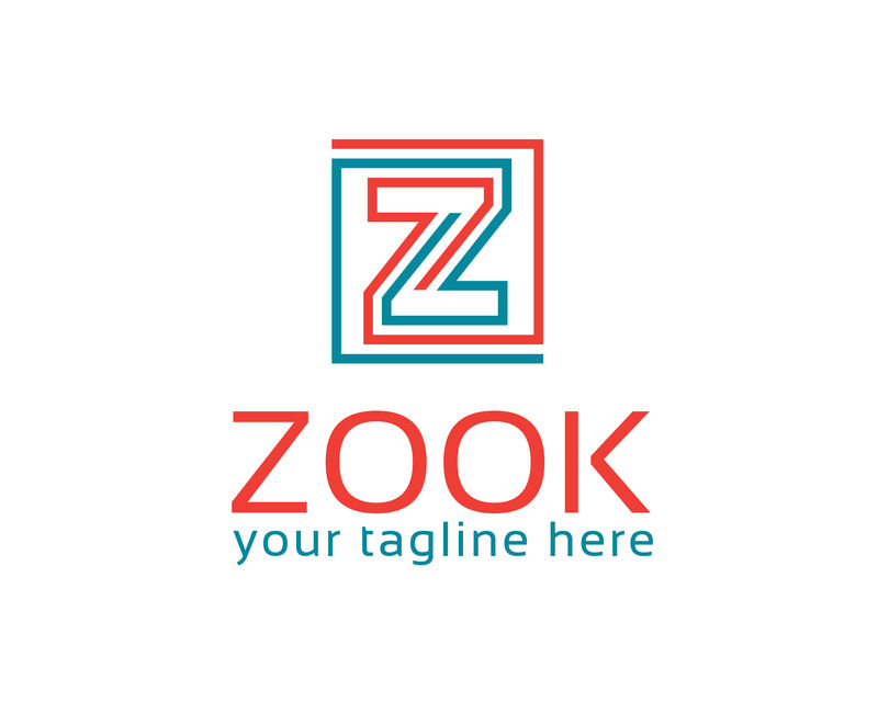 企业法人字母Z标志设计模板。简单和CLE