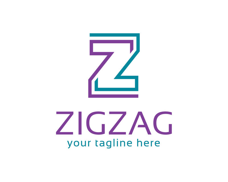 企业法人字母Z标志设计模板-简单干净的字母Z标志矢量设计-商业和会计的标志设计
