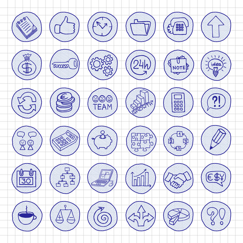 手绘业务按钮集