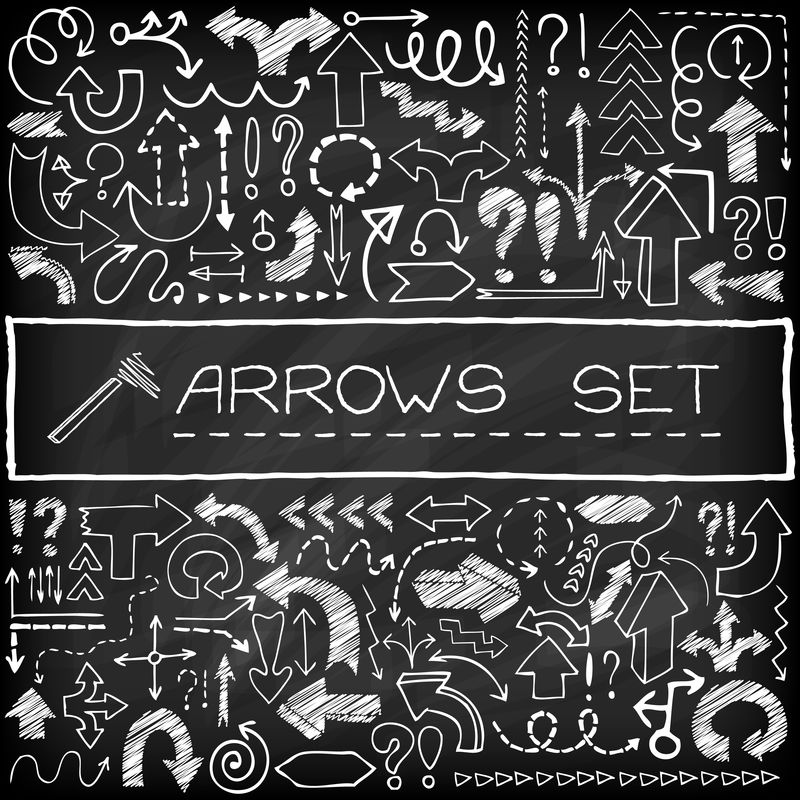 涂鸦箭头图标集
