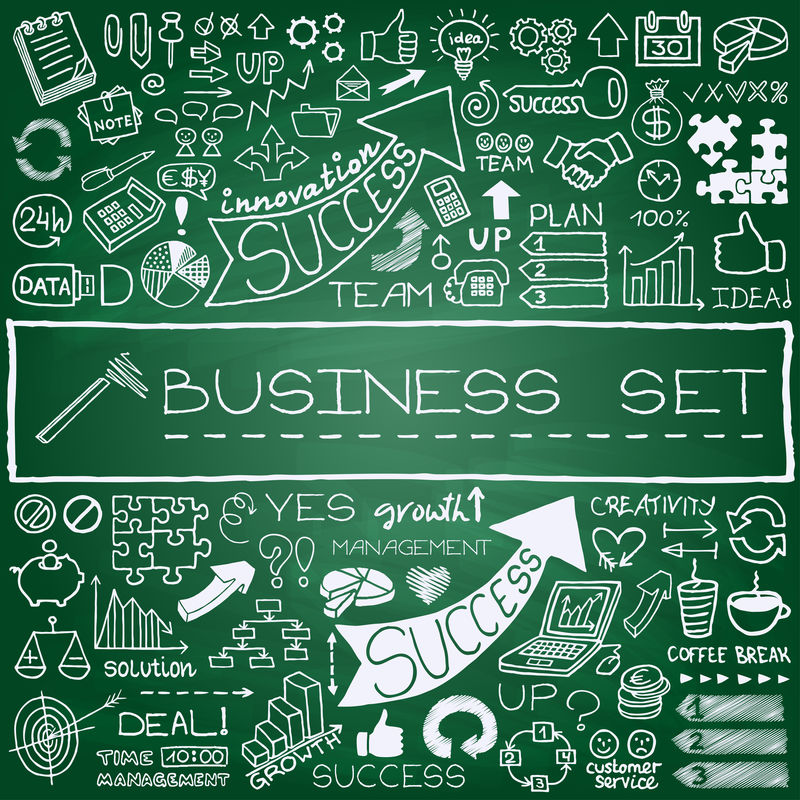 手绘商业图标集