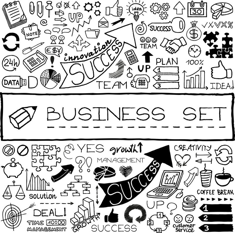 手绘业务图标集
