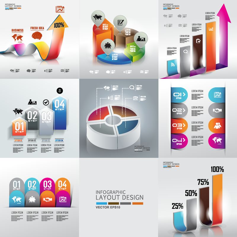 信息图形设计背景集