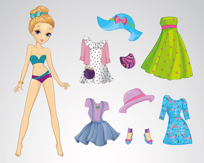 纸制时尚休闲娃娃