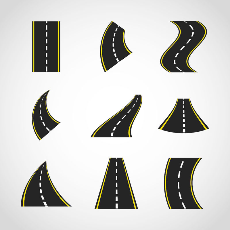 道路信息图形设计-矢量图EPS10图形