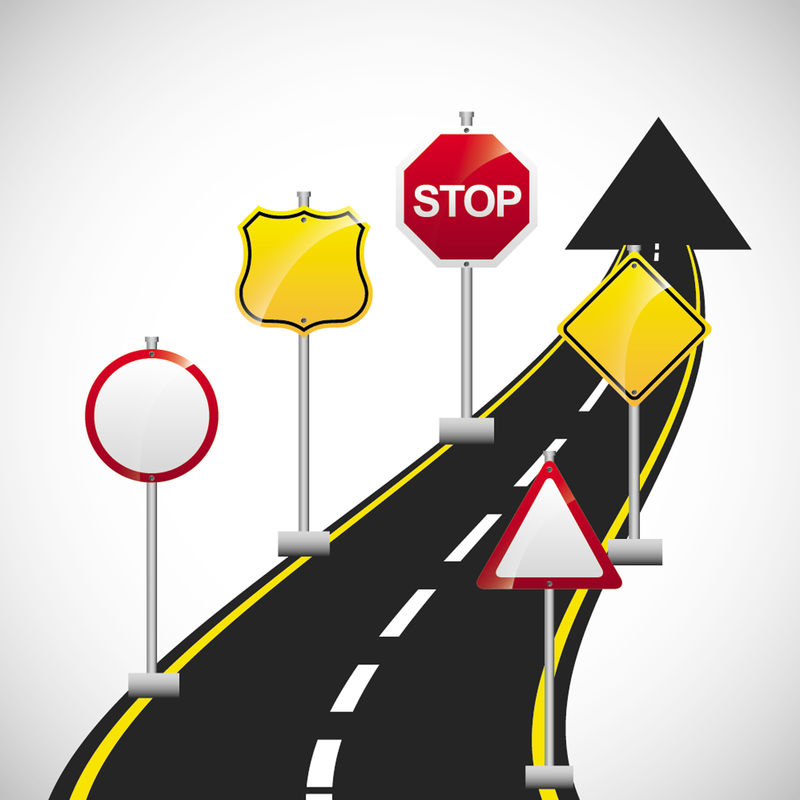 道路信息图形设计-矢量图EPS10图形