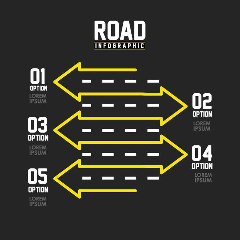 道路信息图形设计-矢量图EPS10图形