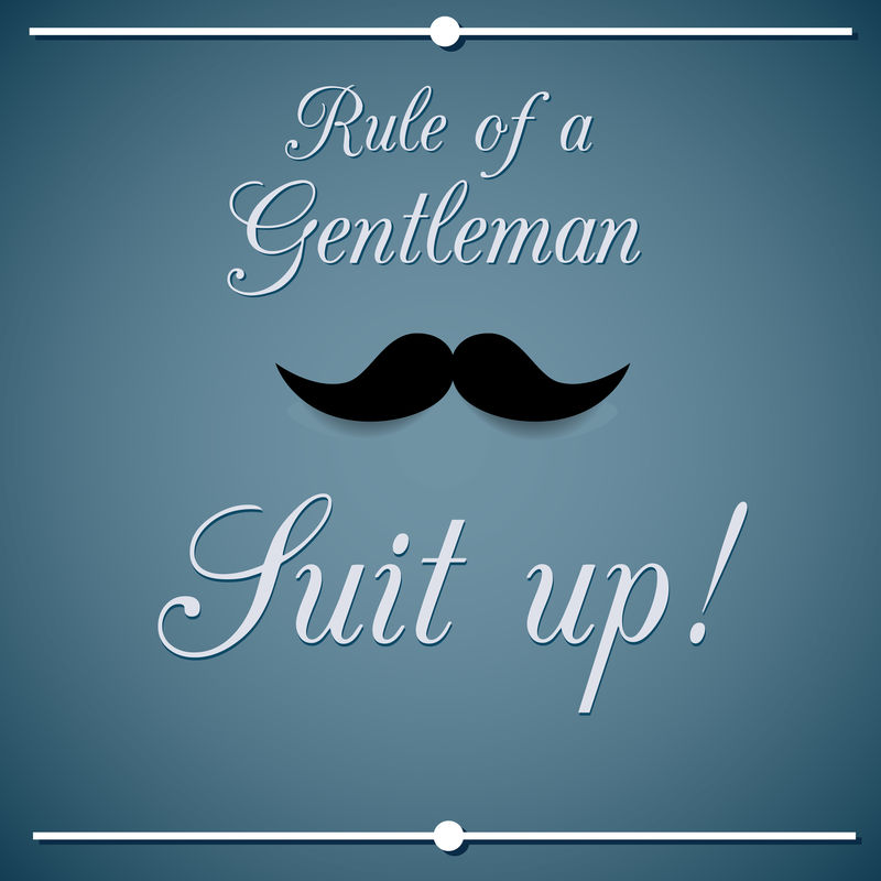 一个绅士的规则-鼓舞人心的引语-矢量图