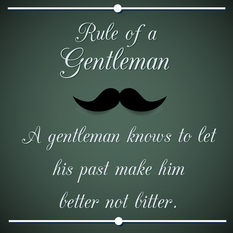 一个绅士的规则-鼓舞人心的引语-矢量图