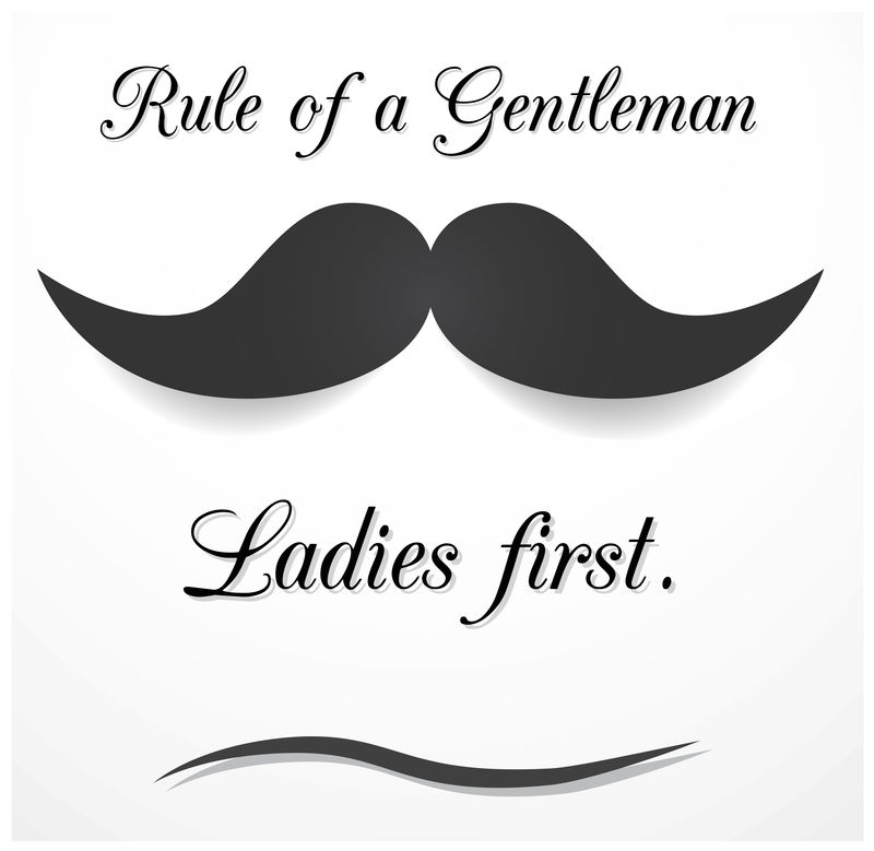 一个绅士的规则-鼓舞人心的引语-矢量艺术