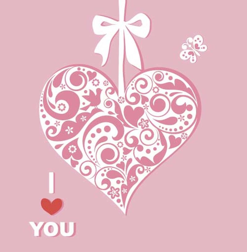 挂着装饰的心-光栅复制