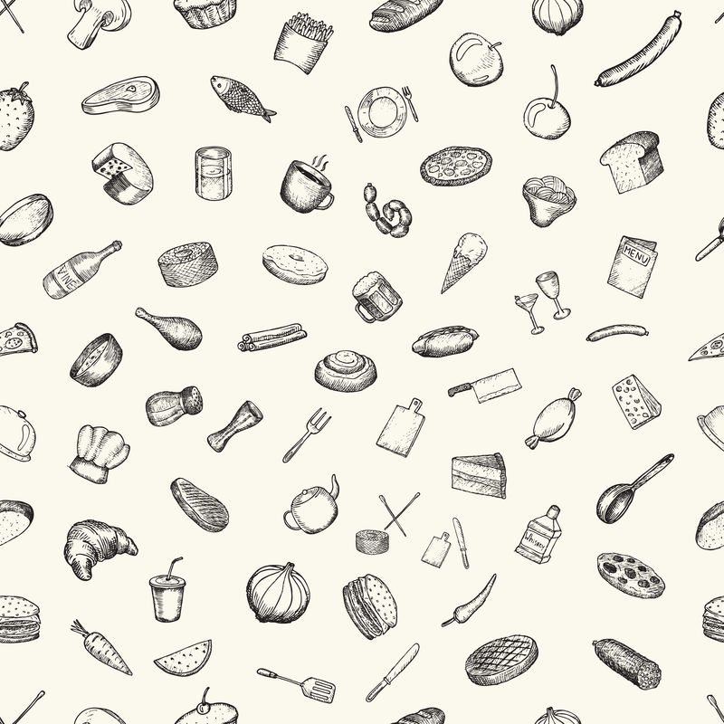 一组餐厅图标。