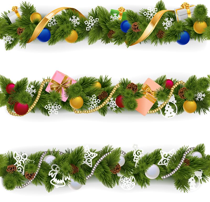 矢量圣诞边框集6