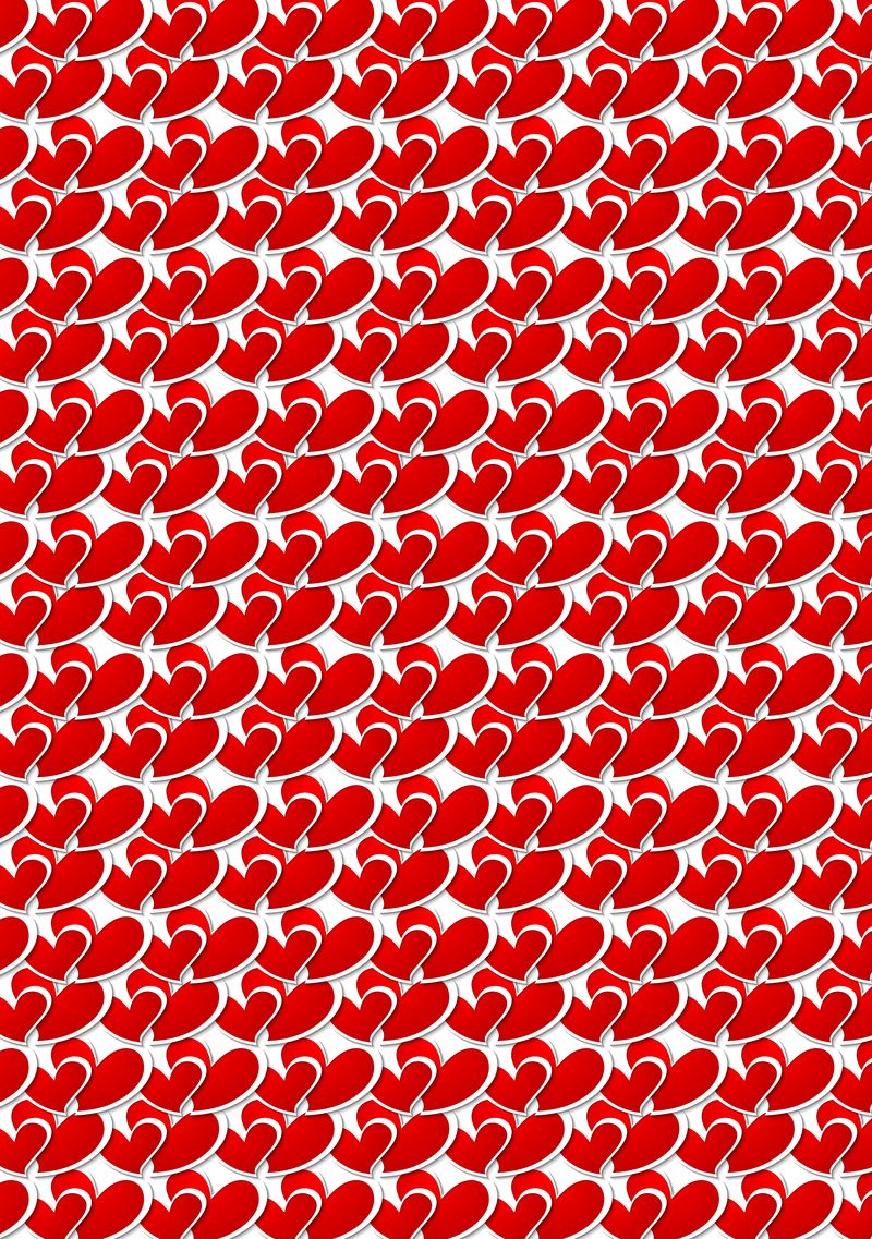 抽象红心情人节图案