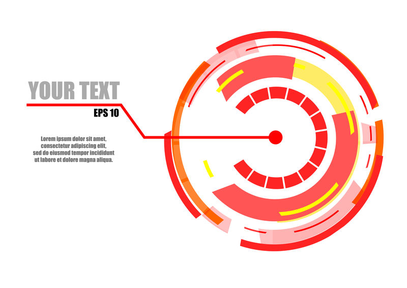向量:白底抽象圆