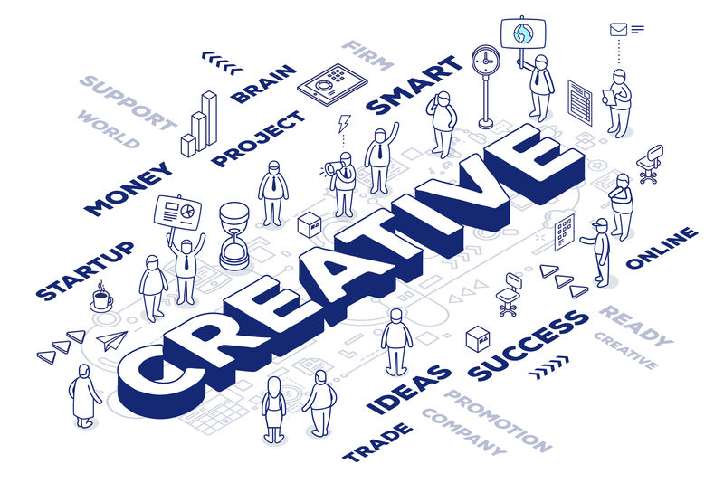 用peop进行三维词创作的矢量演示