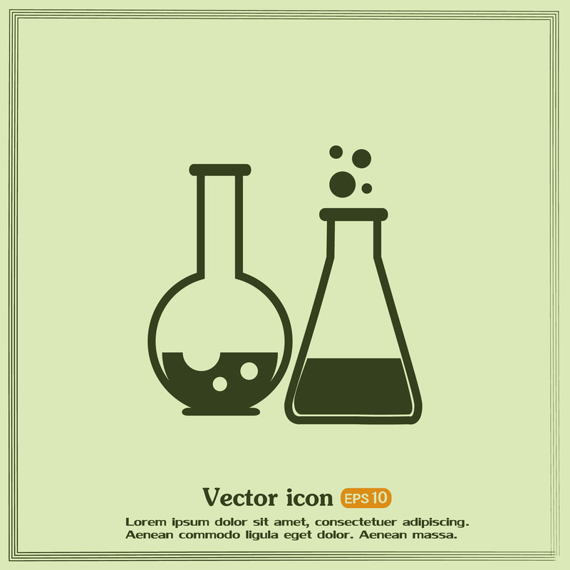 矢量插图试管矢量图标