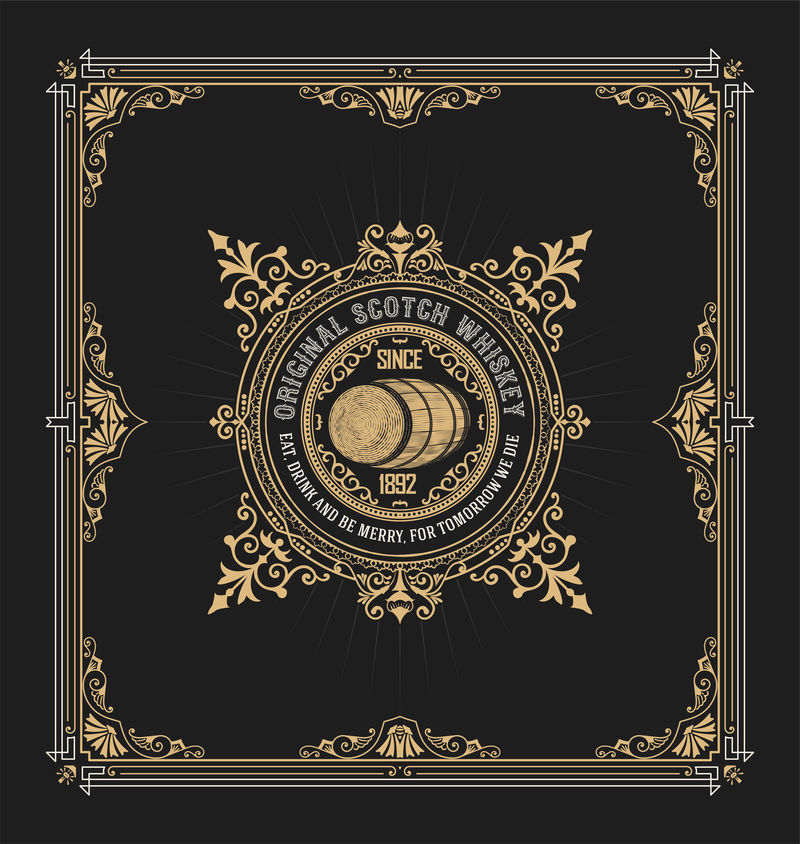 复古威士忌卡