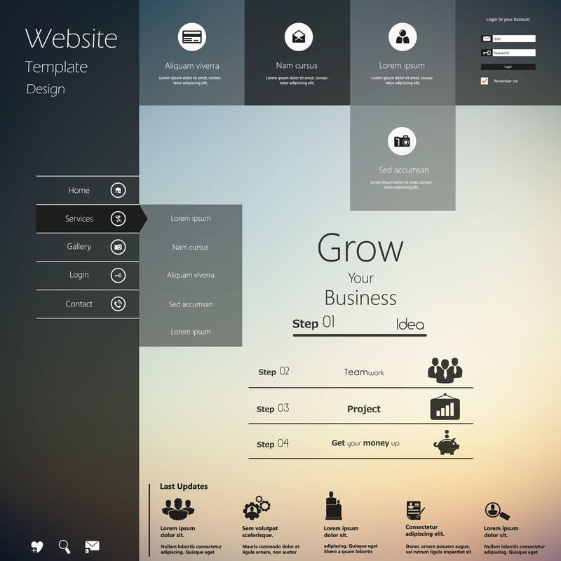 网站菜单的设计-创意网页设计