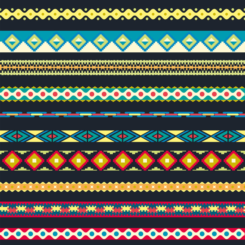 无缝图案-部落设计的矢量图-主题