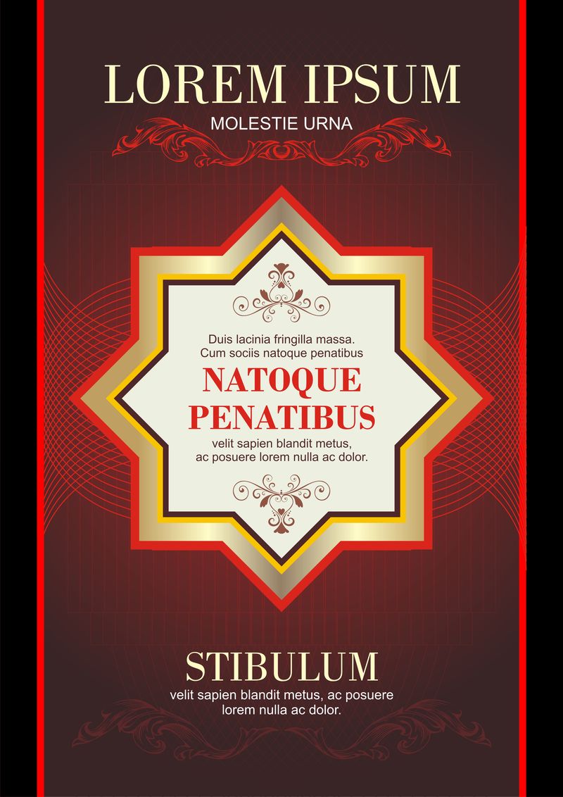 矢量小册子复古风格设计