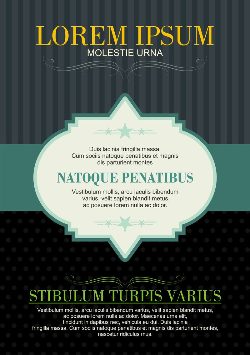 矢量小册子复古风格设计