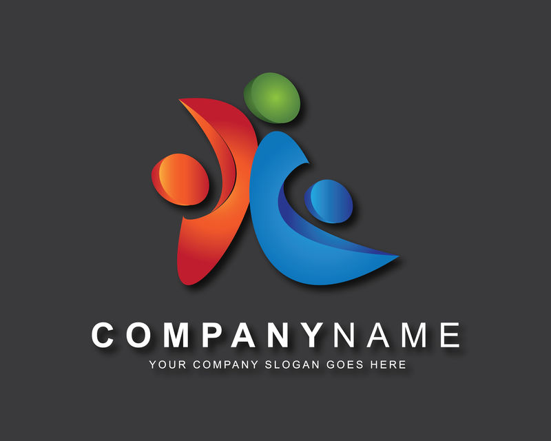 矢量的彩色企业标志