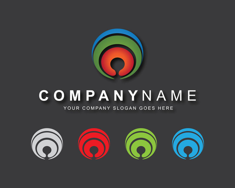 矢量的彩色企业标志