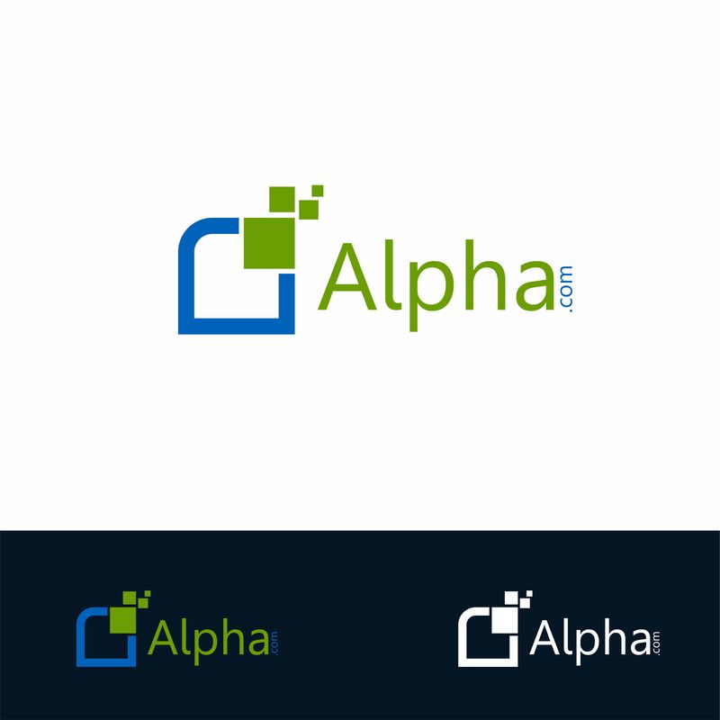 金融科技创业和商业公司的现代极简金融科技标志