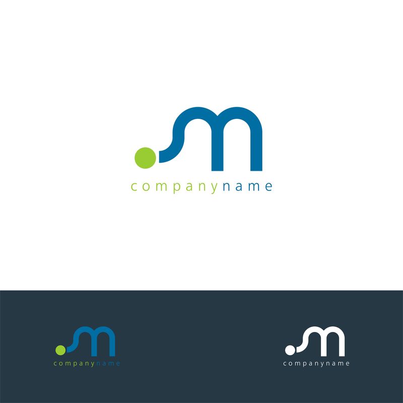 标志式渐变医疗中心字母M Trend