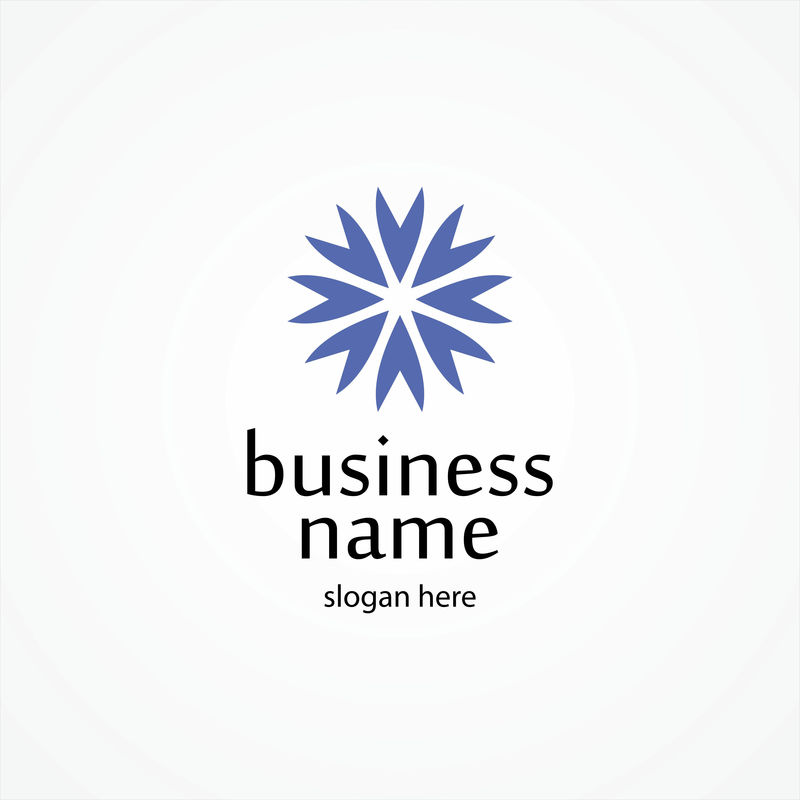 简洁干净的花卉图标、美容SPA标识模板