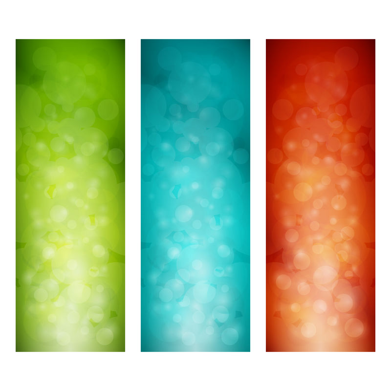 一套彩色垂直横幅