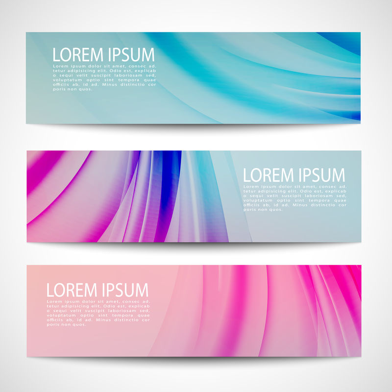 标题线波矢量抽象设计-彩色背景