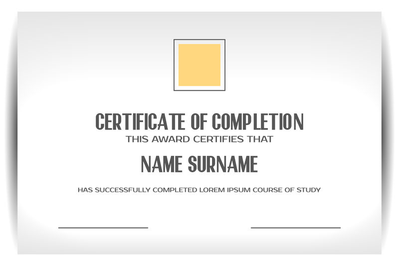 矢量证书设计模板