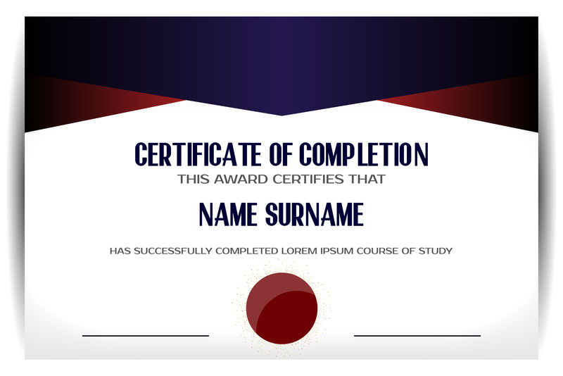 矢量证书设计模板