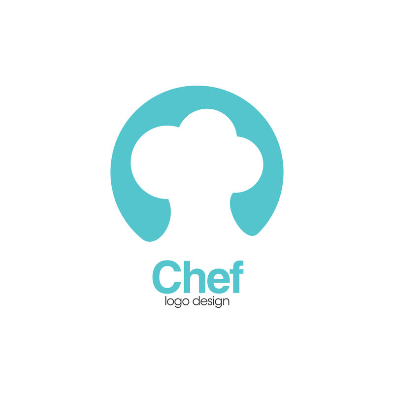 矢量厨师帽创意标志