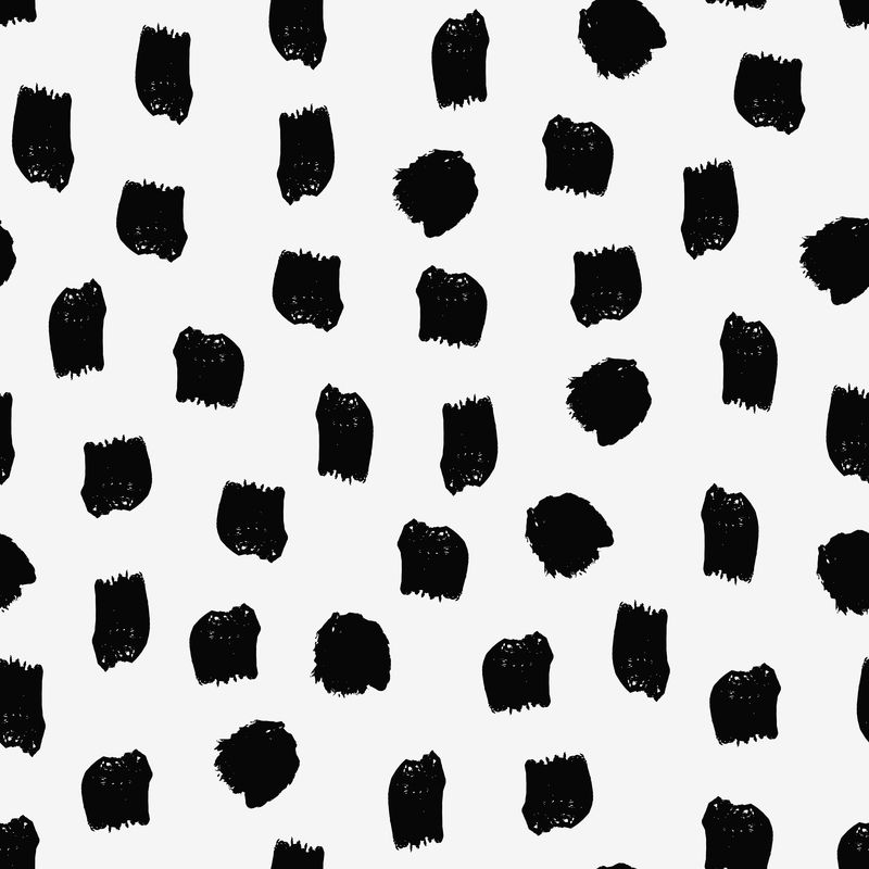 抽象的无缝图案-在奶油色背景上用黑色笔触