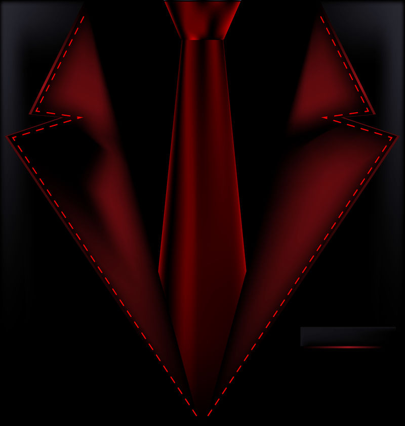 红黑相间的西装