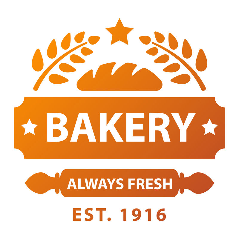 烘焙徽章和标志图标