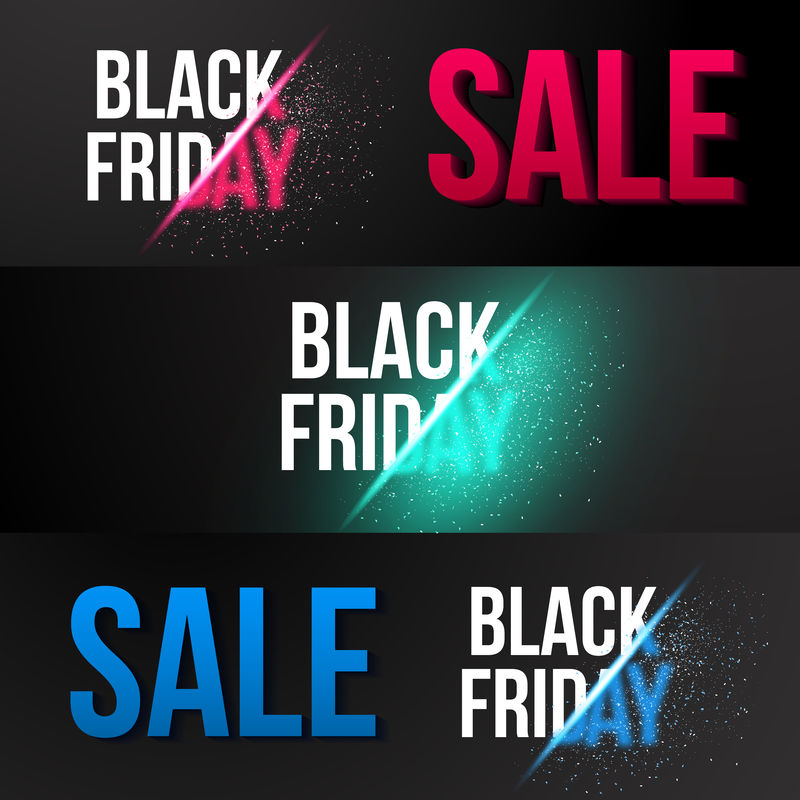 黑色星期五销售矢量飘扬横幅模板。巨大的十一月