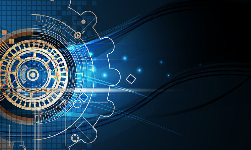 抽象技术背景。未来的技术接口。维托