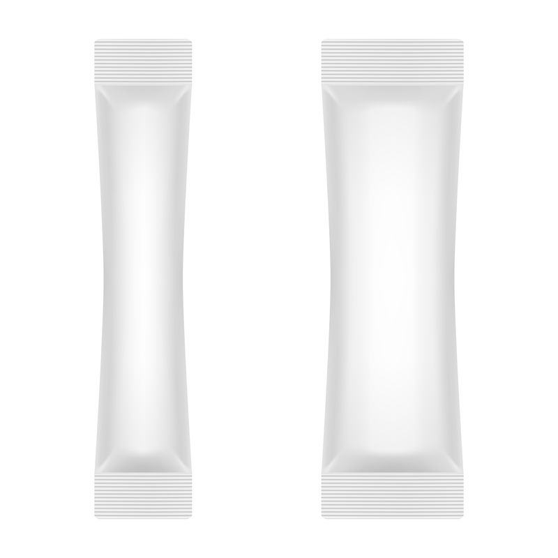 糖、咖啡、盐、胡椒或甜的空白白箔袋