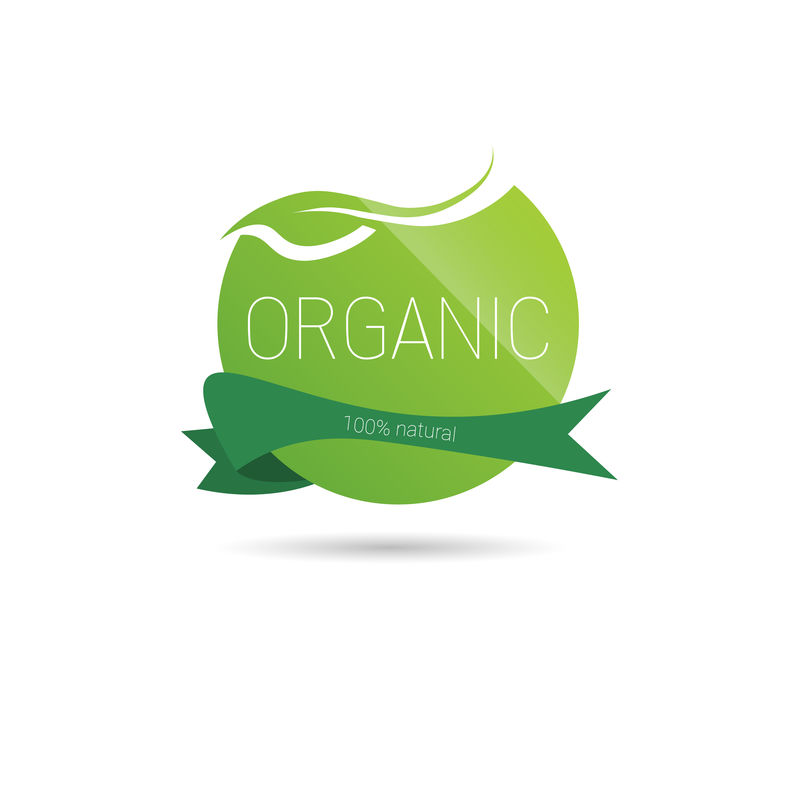环保有机天然产品网络图标绿色标志
