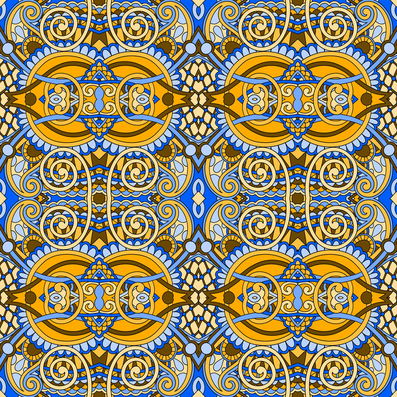 几何复古花卉无缝图案,风格,您可以